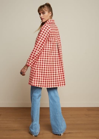 Anais coat long nimes check - Imagen 2