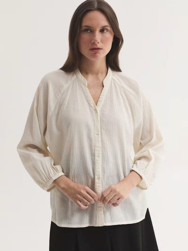 Blusa bambula jacquard - Imagen 1