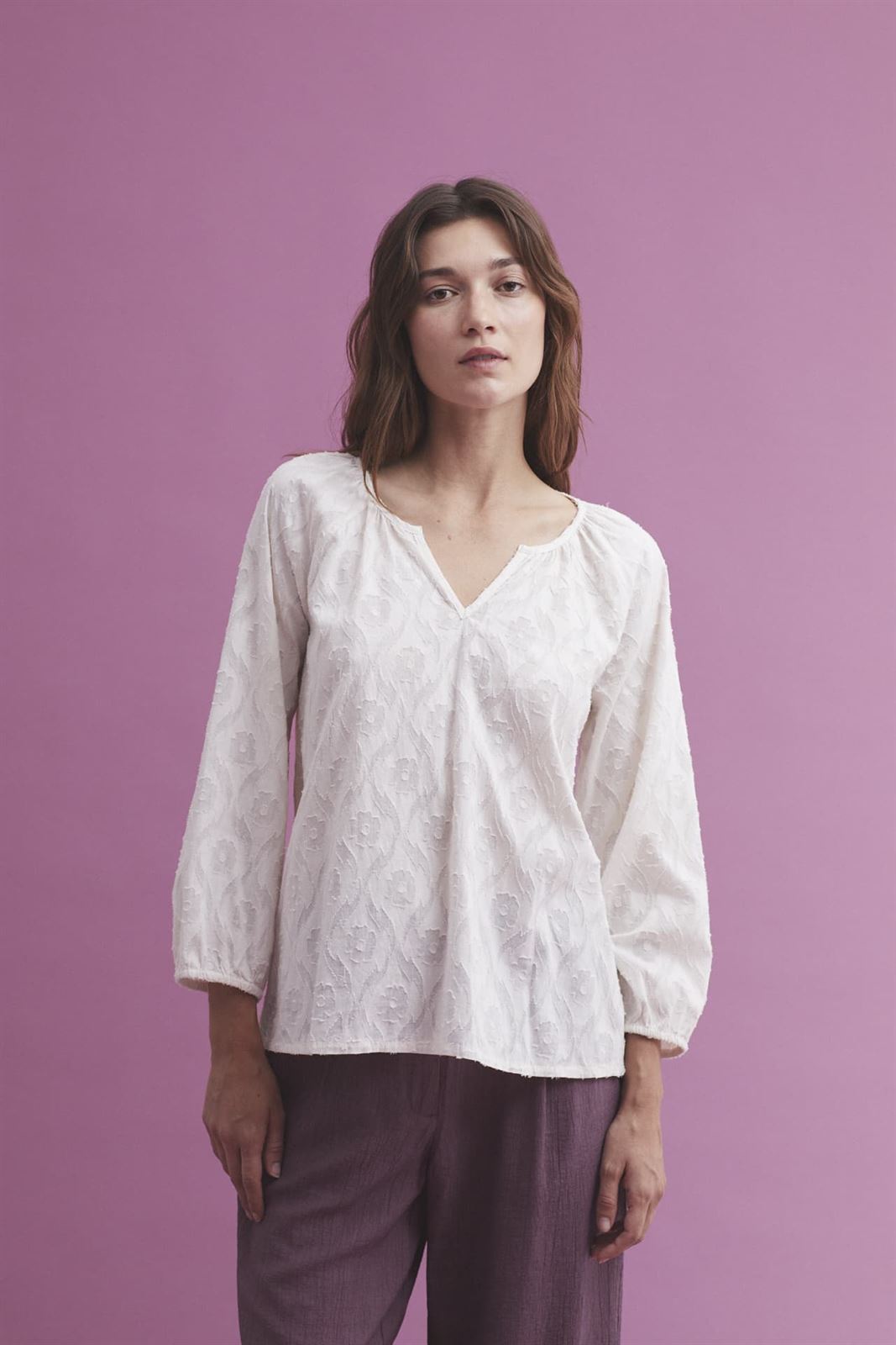 Blusa jacquard devor - Imagen 1