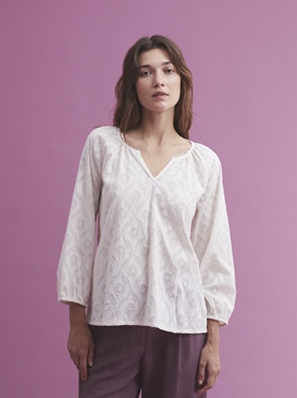 Blusa jacquard devor - Imagen 1