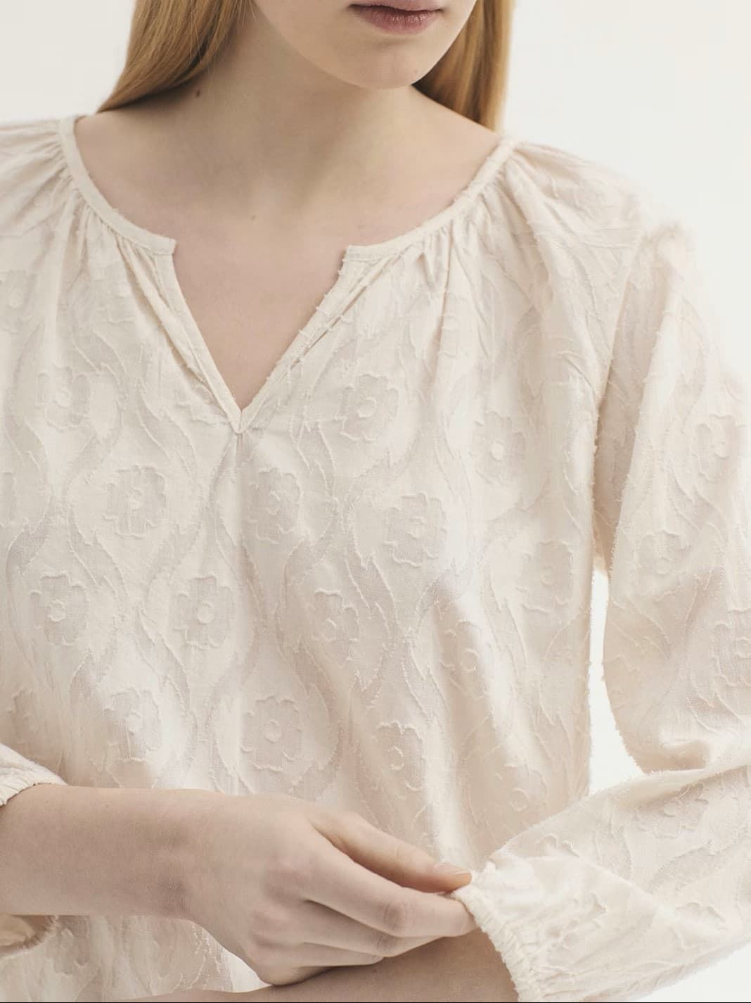 Blusa jacquard devor - Imagen 2