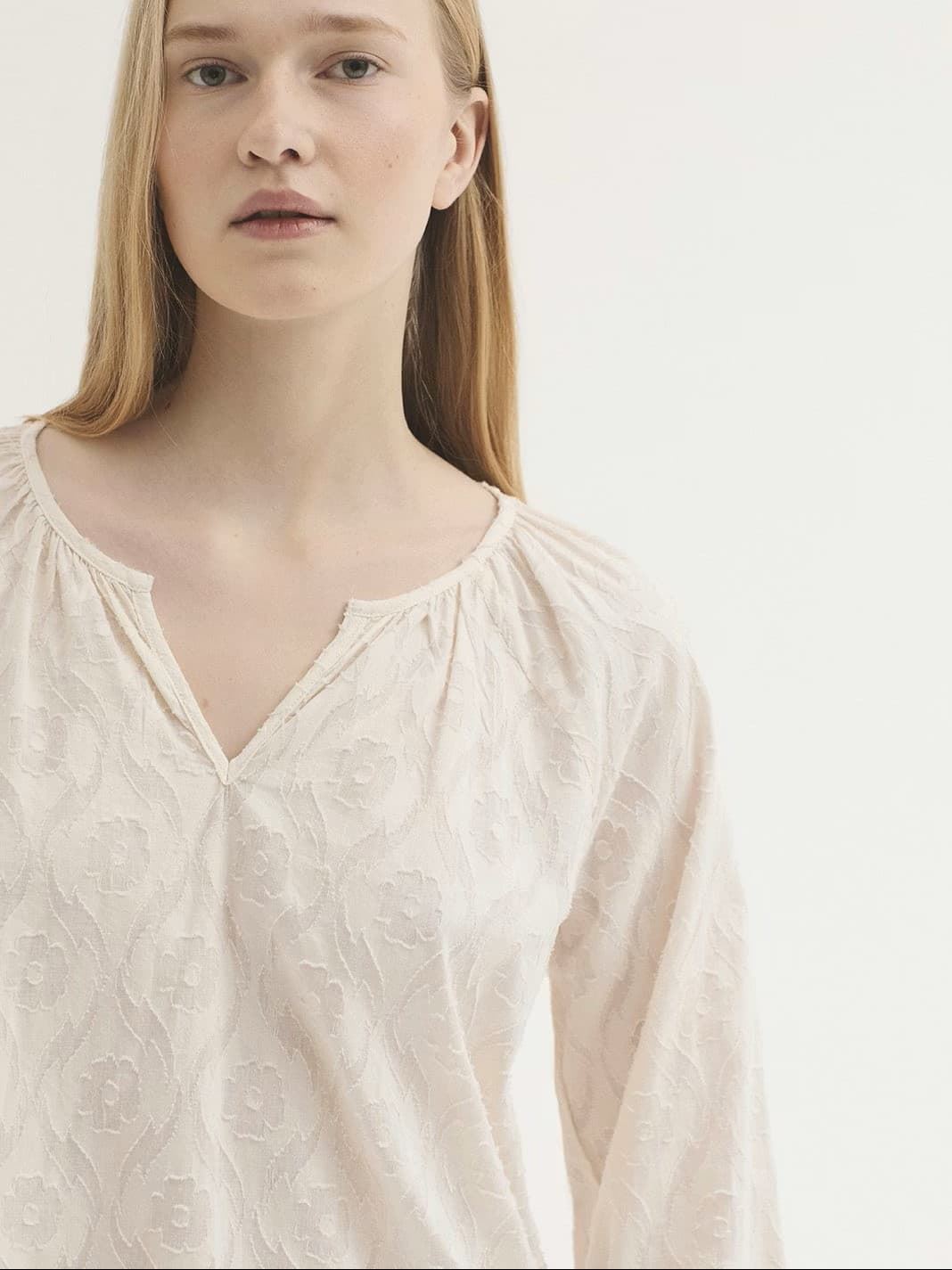 Blusa jacquard devor - Imagen 4