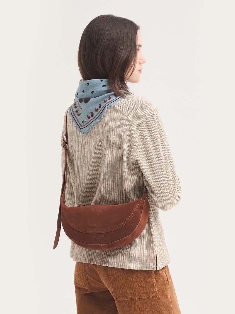 Bolso góndola piel serraje - Imagen 1