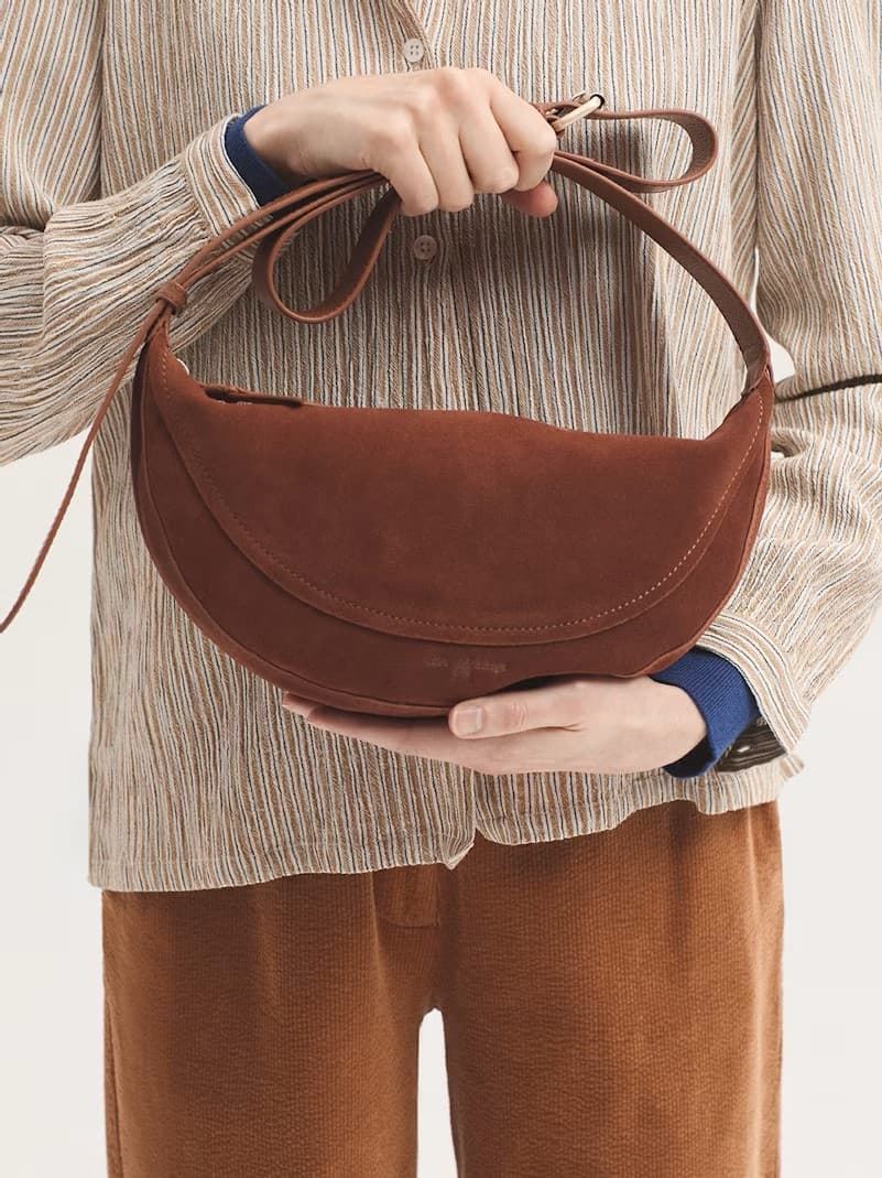 Bolso góndola piel serraje - Imagen 2