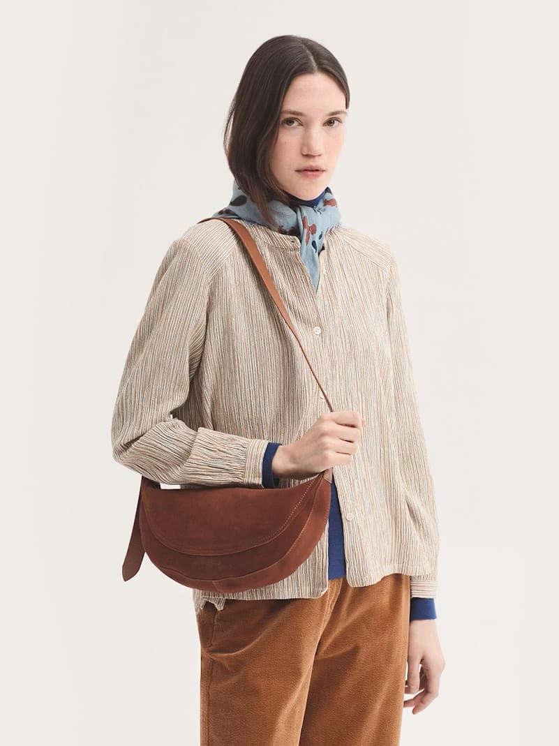 Bolso góndola piel serraje - Imagen 4