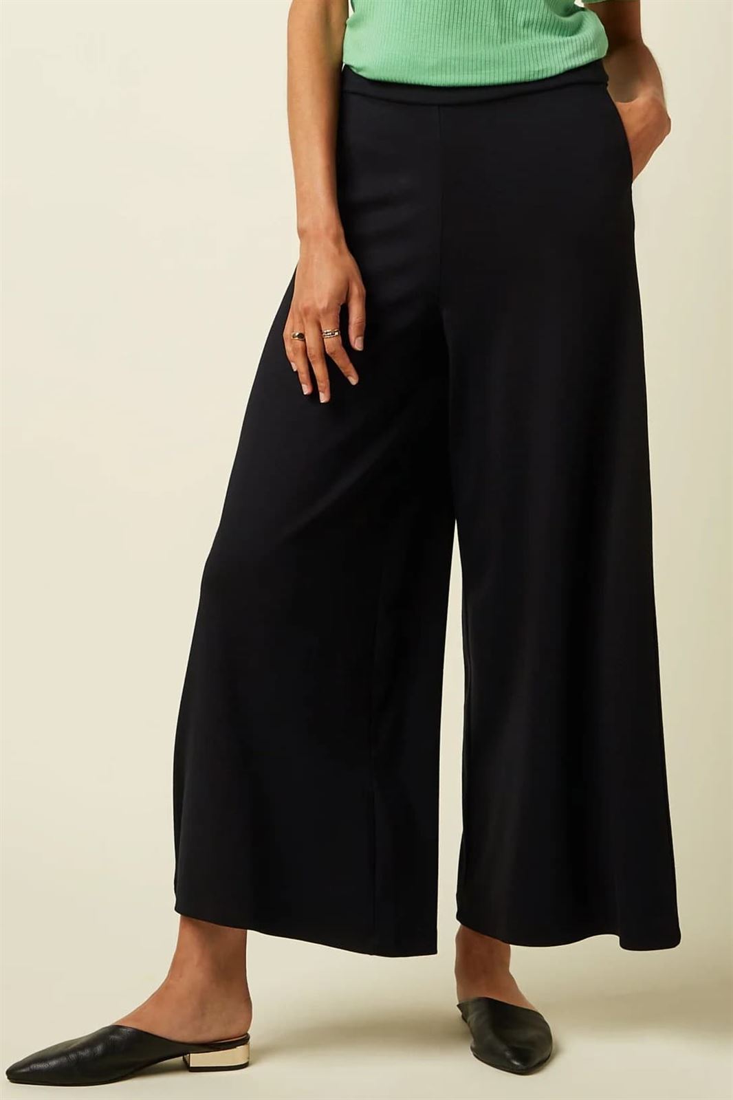 Border Palazzo Cropped Pants Milano Uni - Imagen 1