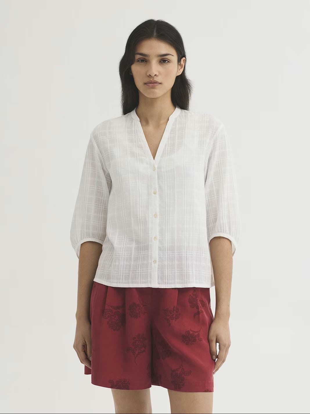 Camisa jacquard de cuadros - Imagen 5
