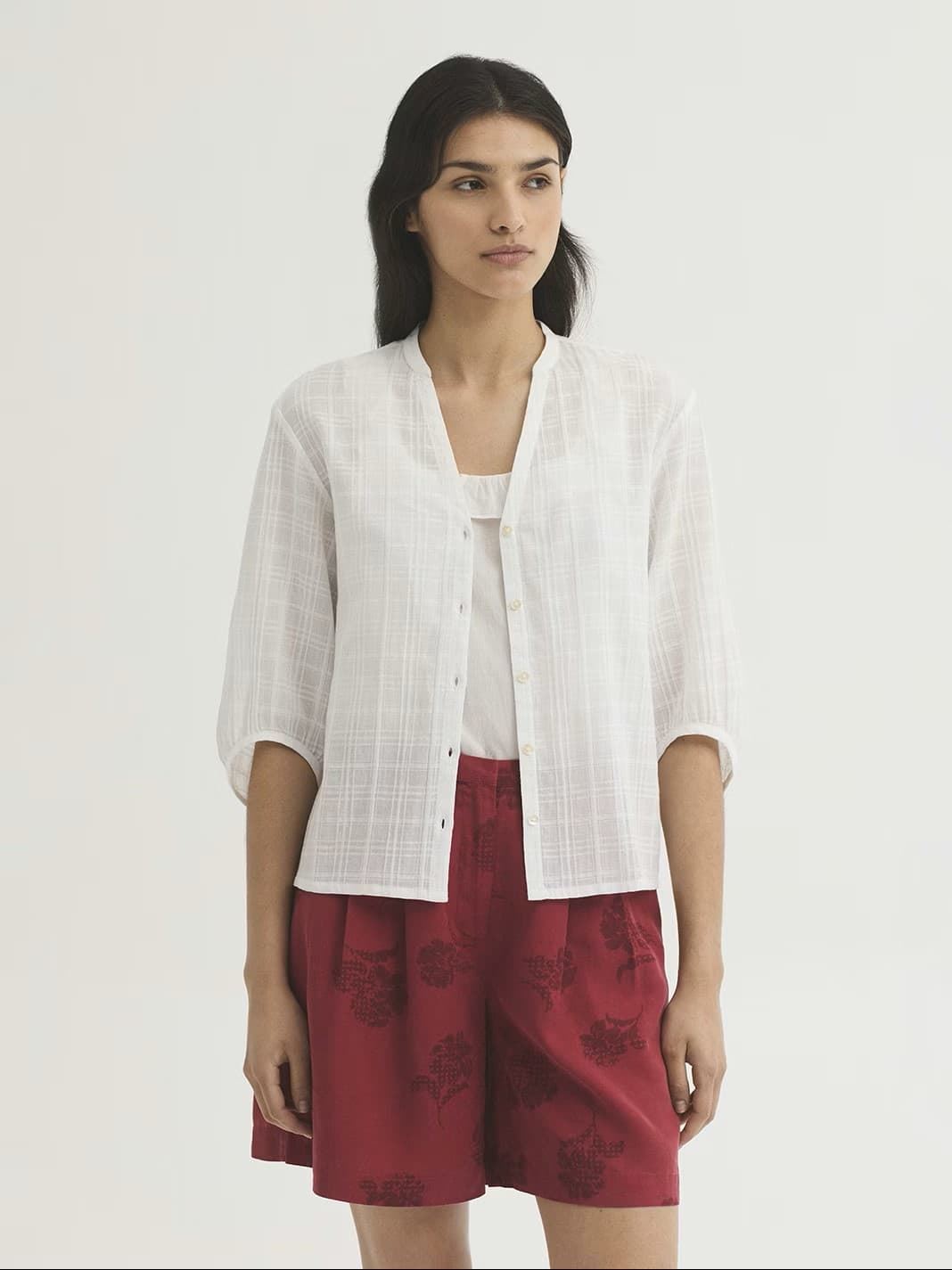 Camisa jacquard de cuadros - Imagen 6