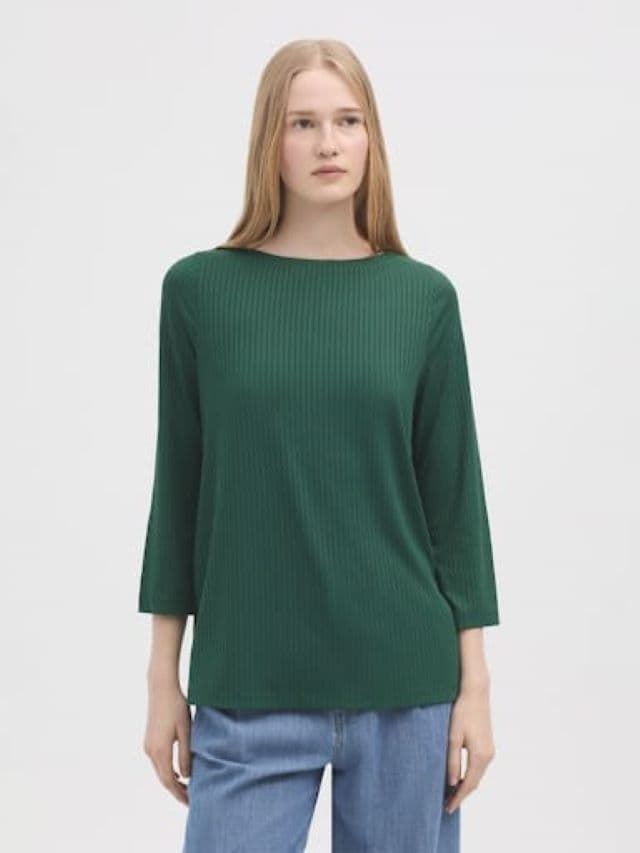 Camiseta de canalé evasée - Imagen 1