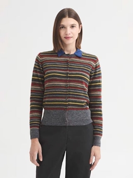 Chaqueta boba punto multirayas - Imagen 1