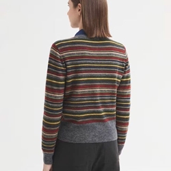 Chaqueta boba punto multirayas - Imagen 2