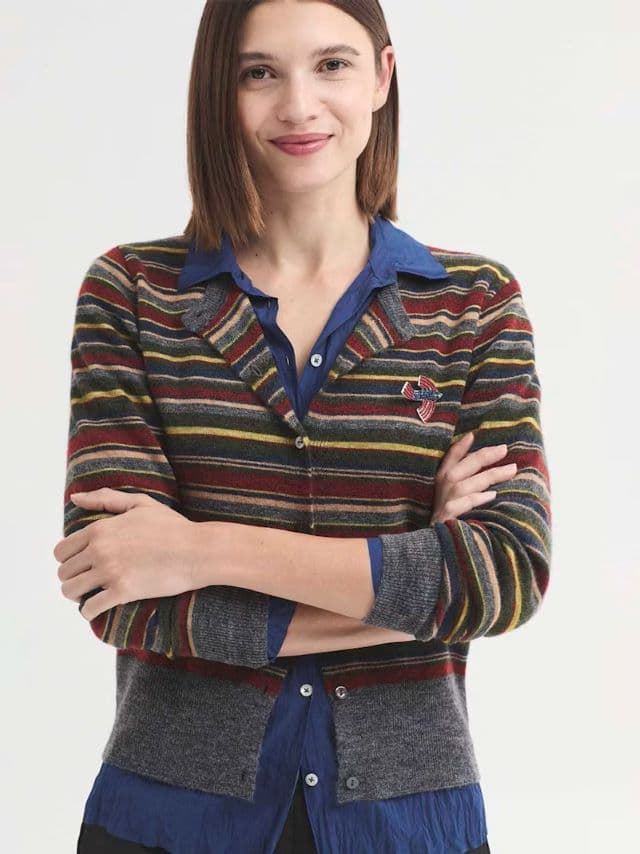 Chaqueta boba punto multirayas - Imagen 4