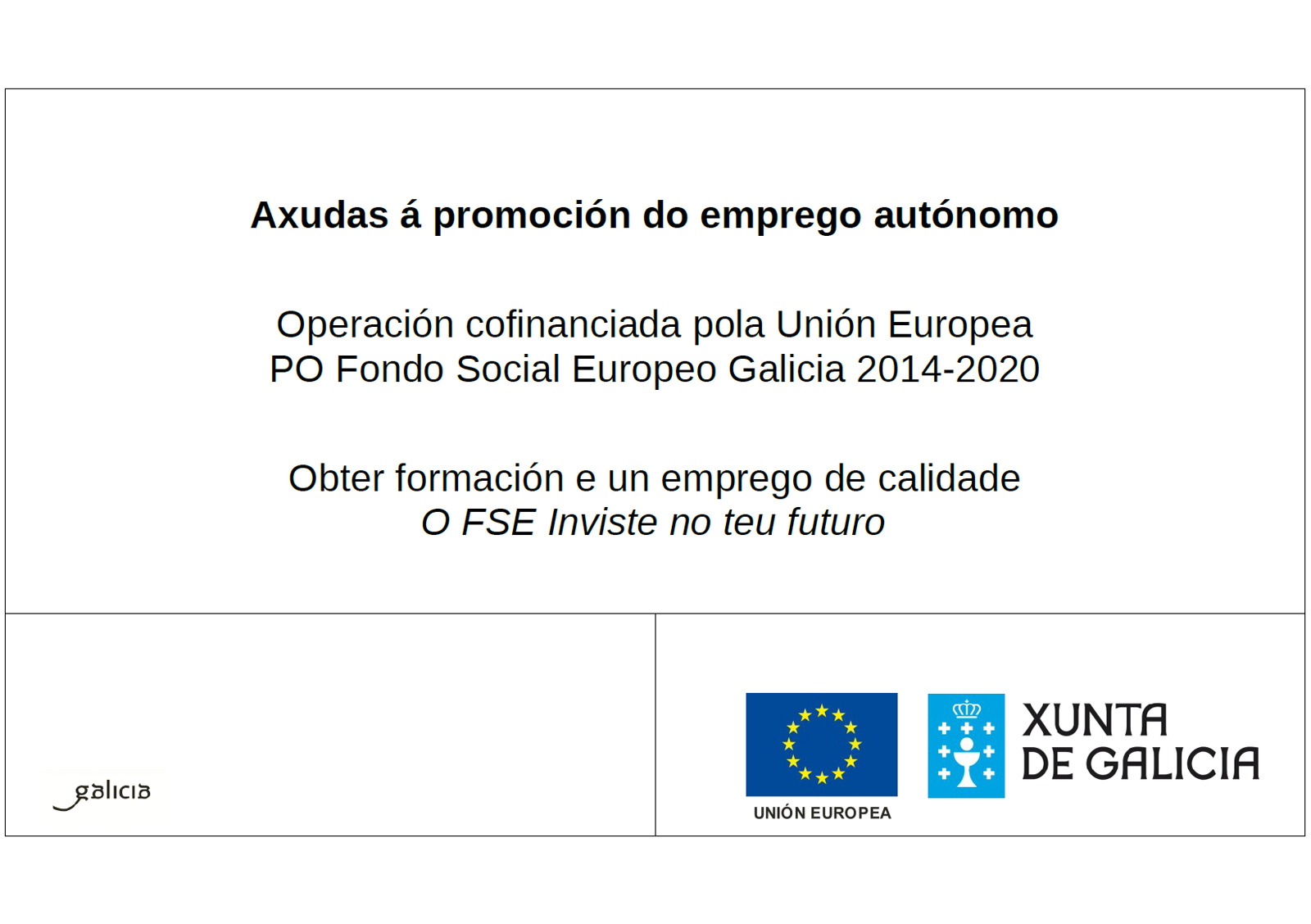 Axudas a promoción do emprego autónomo