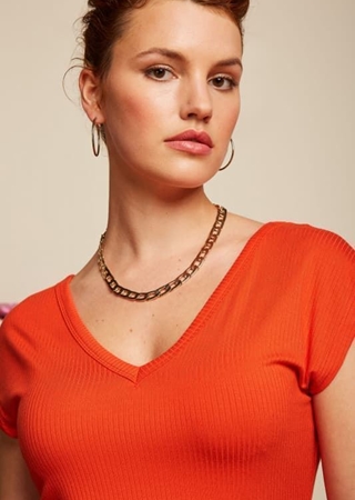 Doble V Top Uni Rib - Imagen 1