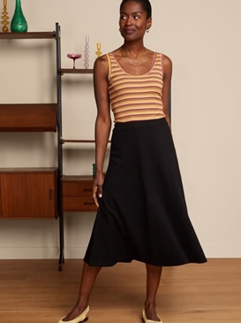 Falda juno midi milano crepe - Imagen 1