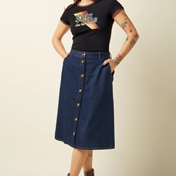 Falda Marie Onyx Denim - Imagen 1