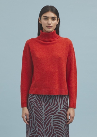 Jersey c/vuelto basico en lana - Imagen 1