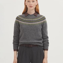 Jersey jacquard greca en lana - Imagen 1