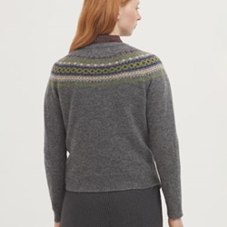 Jersey jacquard greca en lana - Imagen 2