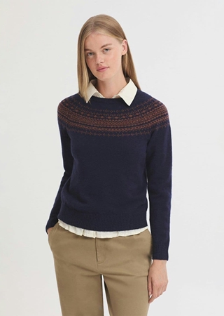 Jersey jacquard greca en lana - Imagen 1