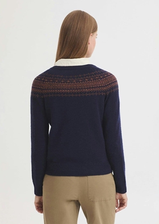 Jersey jacquard greca en lana - Imagen 2