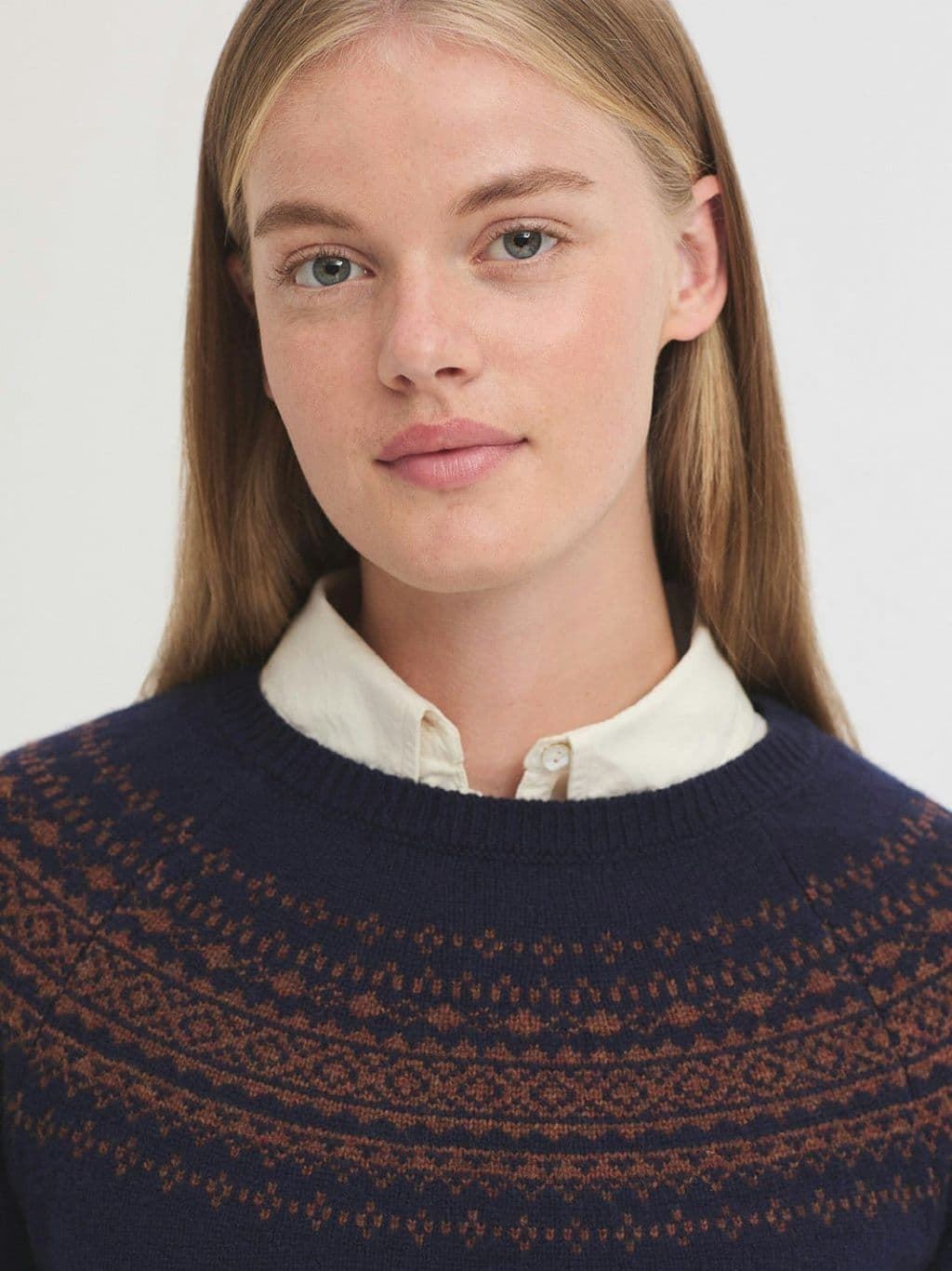 Jersey jacquard greca en lana - Imagen 5