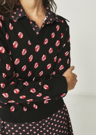 Jersey jengibre negro mariquitas - Imagen 2