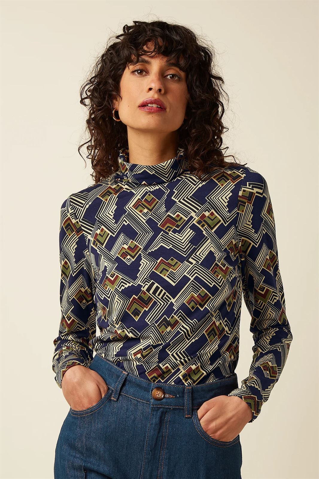 Leia de la camiseta de cuello enrollable - Imagen 1