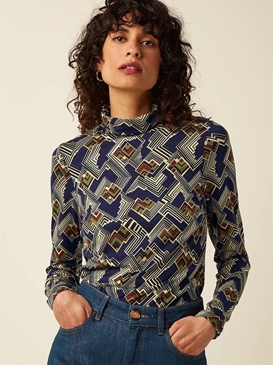 Leia de la camiseta de cuello enrollable - Imagen 1