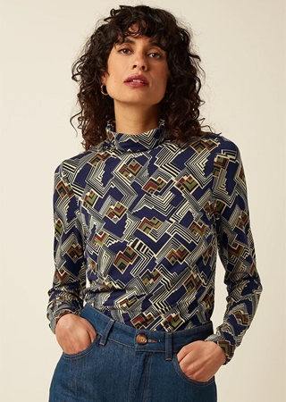 Leia de la camiseta de cuello enrollable - Imagen 1