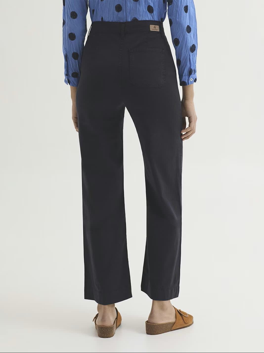 Pantalón ancho satén algodón - Imagen 2