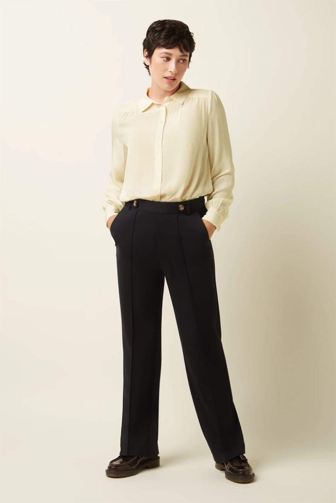 Pantalón Garbo Pintuck Uni Rodeo - Imagen 1