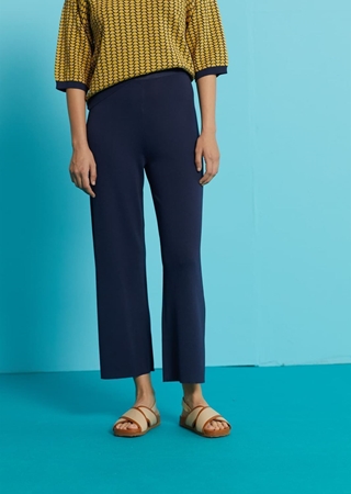 Pantalón liso con detalle de costillas - Imagen 1