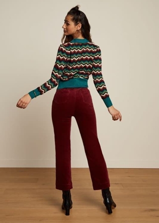 Pantalones de cintura alta pana - Imagen 2