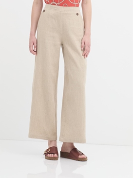 Pantalones de lino natural - Imagen 1