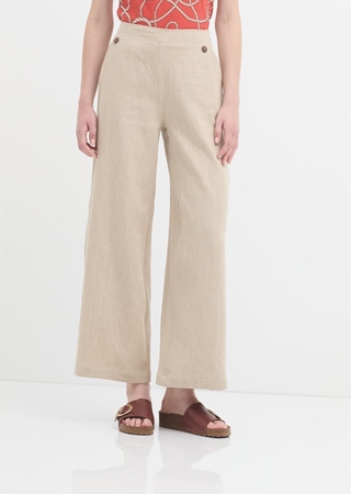 Pantalones de lino natural - Imagen 1