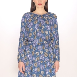 PEPA. VESTIDO AZUL ESTAMPADO - Imagen 1