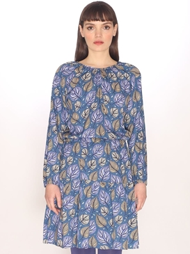 PEPA. VESTIDO AZUL ESTAMPADO - Imagen 1