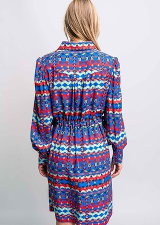 ROSALITA.VESTIDO CAMISERO ROJO ESTAMPADO - Imagen 2