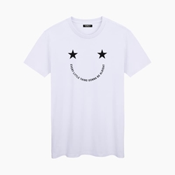 SM. CAMISETA SMILING BLANCA UNISEX - Imagen 1