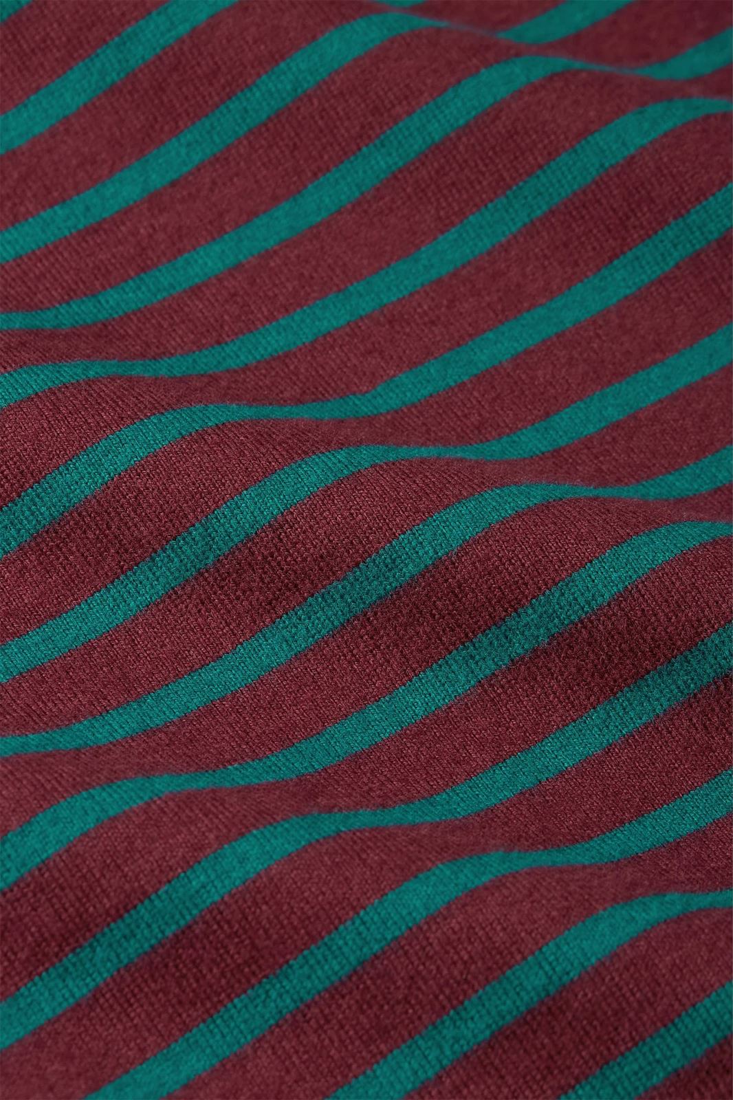 Top de canesú de cuello barco Britney Stripe - Imagen 5
