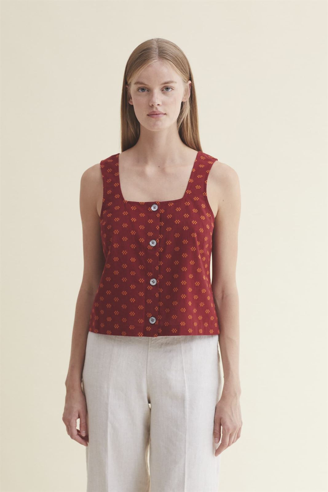 Top jacquard topos - Imagen 1