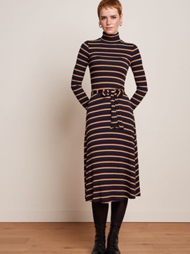Vestido con cuello vuelto Century Stripe - Imagen 1
