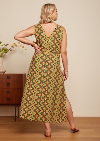 Vestido midi color avellana Kizko - Imagen 2