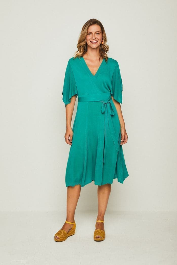 Vestido midi corazón verde - Imagen 1