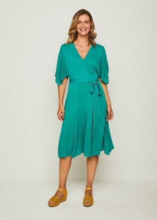 Vestido midi corazón verde - Imagen 1