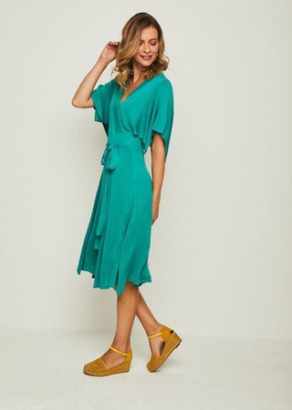 Vestido midi corazón verde - Imagen 2