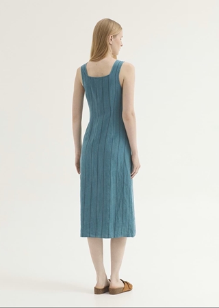 Vestido rayas de tencel sobretintado - Imagen 2