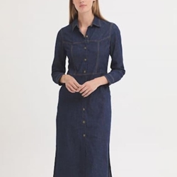 Vestido tejano azul - Imagen 1