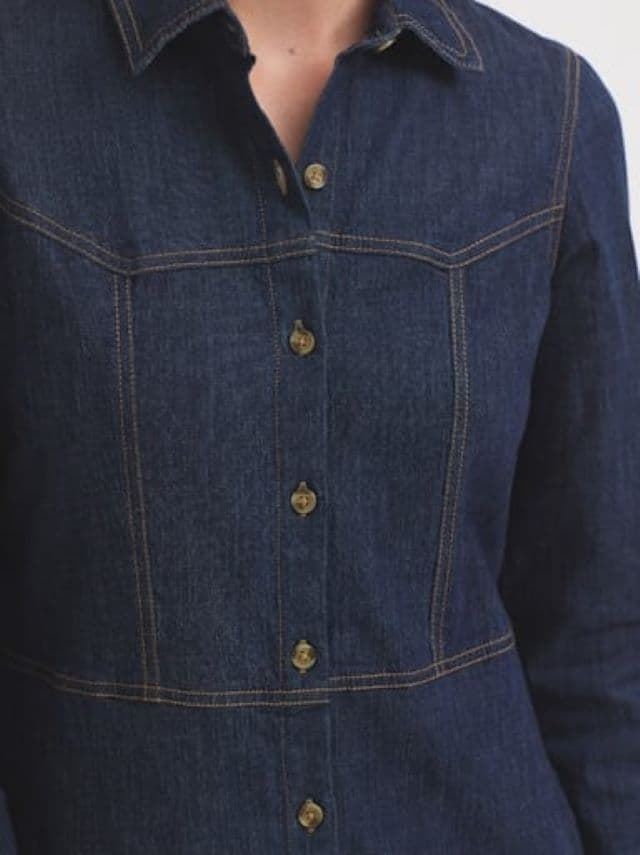 Vestido tejano azul - Imagen 4